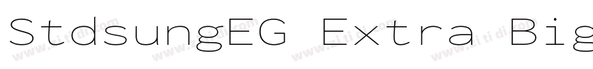 StdsungEG Extra Big5字体转换